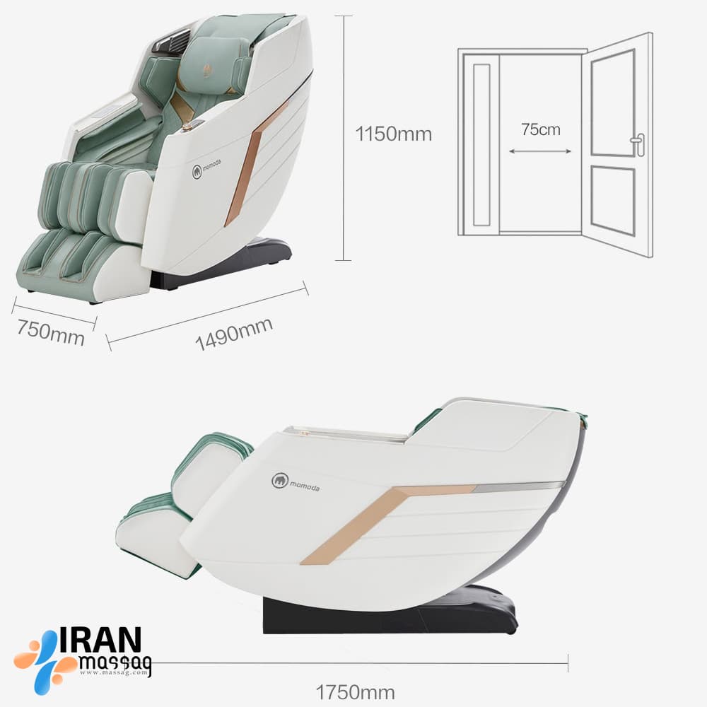 ماساژور صندلی هوشمند Momoda شیائومی مدل M700 Pro (با شرایط اقساطی) | سیستم تشخیص هوشمند |گرمایش فیبر کربنی و گرافنی — تصویر ۹