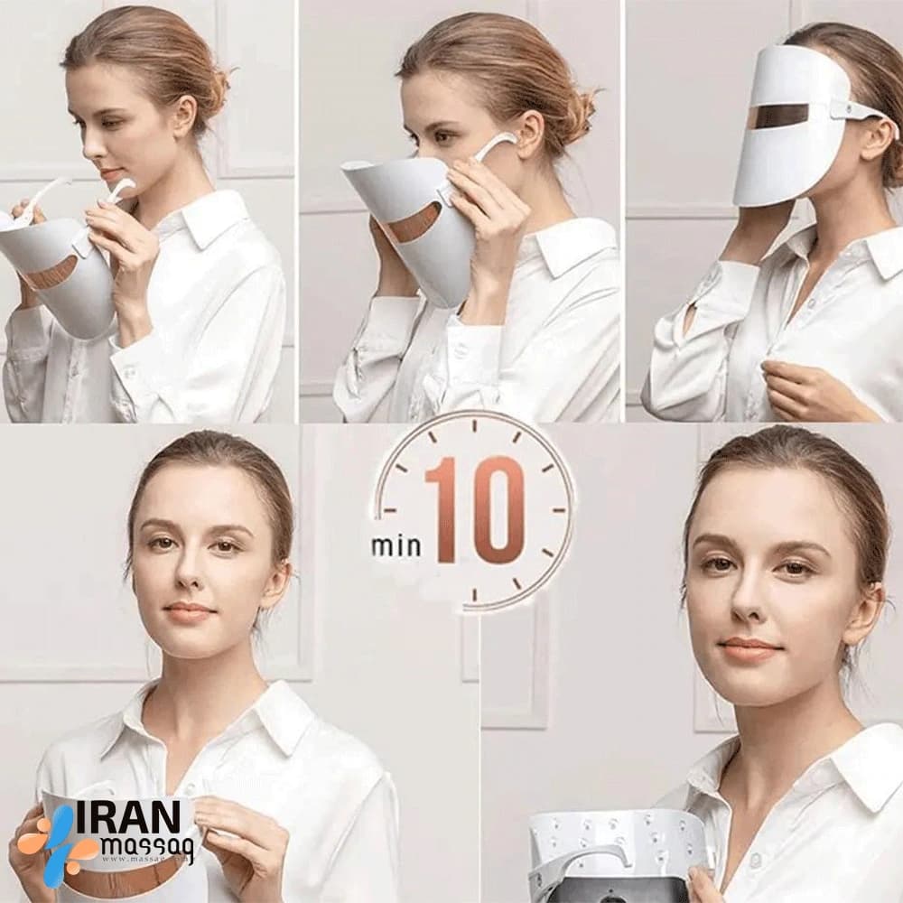ماسک زیبایی LED آیجویر JZC-M02-1 | جوانسازی، رفع آکنه با نوردرمانی پیشرفته — تصویر ۲