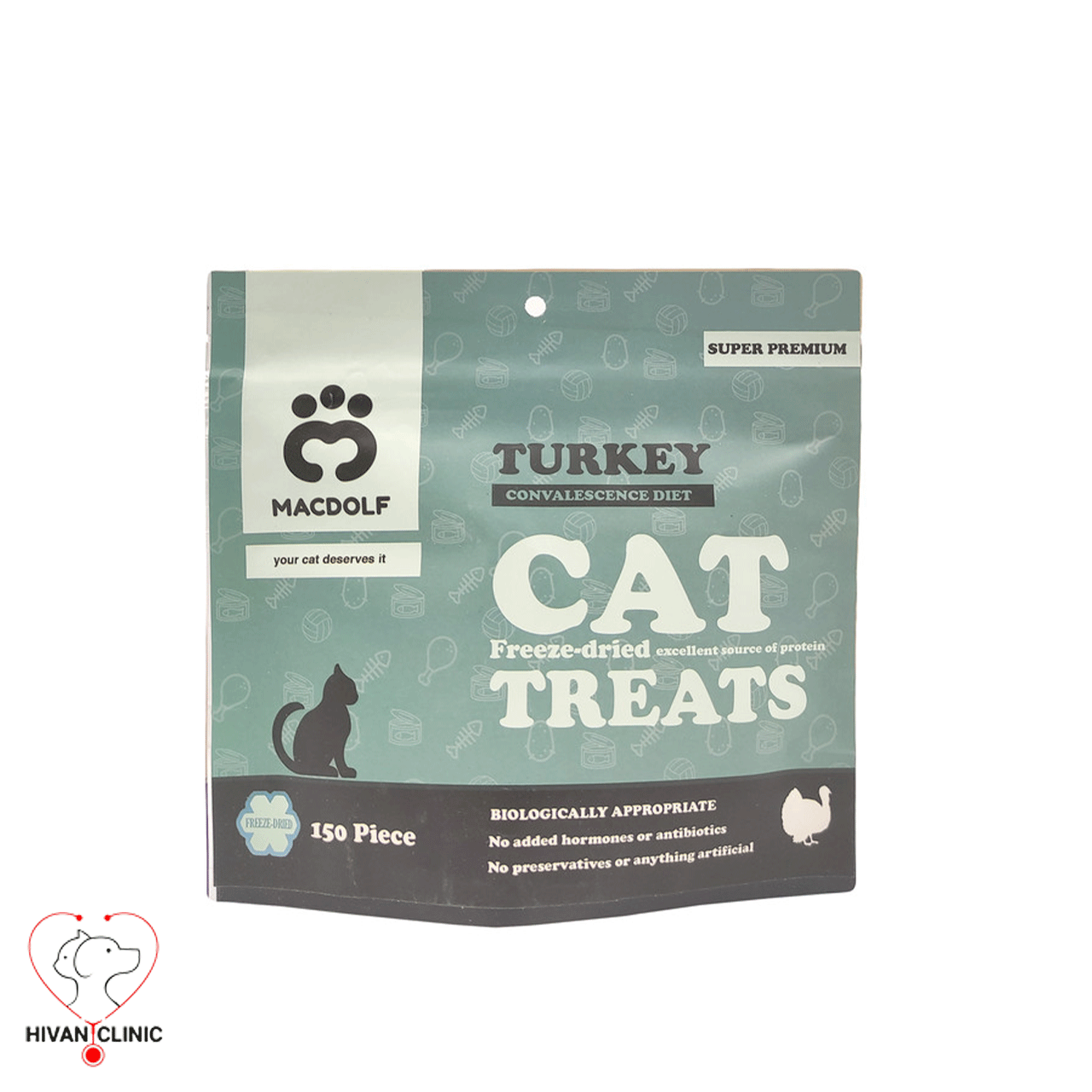تشویقی فریز دراید مکدولف گربه طعم بوقلمون (MacDolf cat treats Turkey)