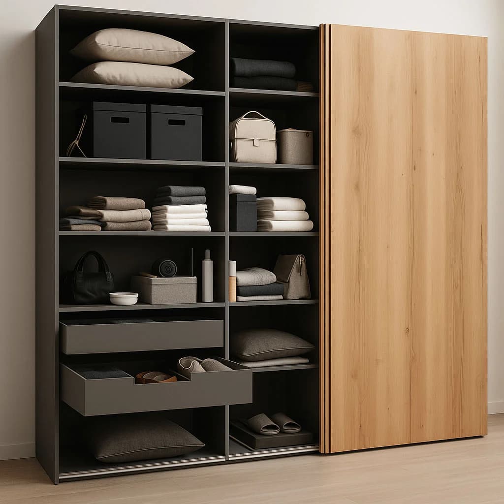 مکانیزم درب ریلی تاپ لاین روکار دو درب با عرض حداکثر 2400mm فانتونی – کد K025