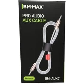 کابل AUX بیاممکس BM-AUX01 طول 1.8 متر | روکش کنفی و سوکت طلایی با گارانتی