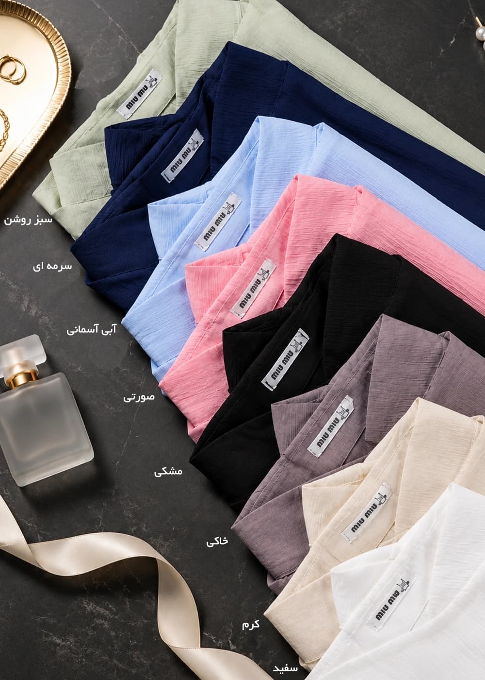 ست تاپ و شومیز جلو گرهای زنانه مدل wcr055 — تصویر ۵