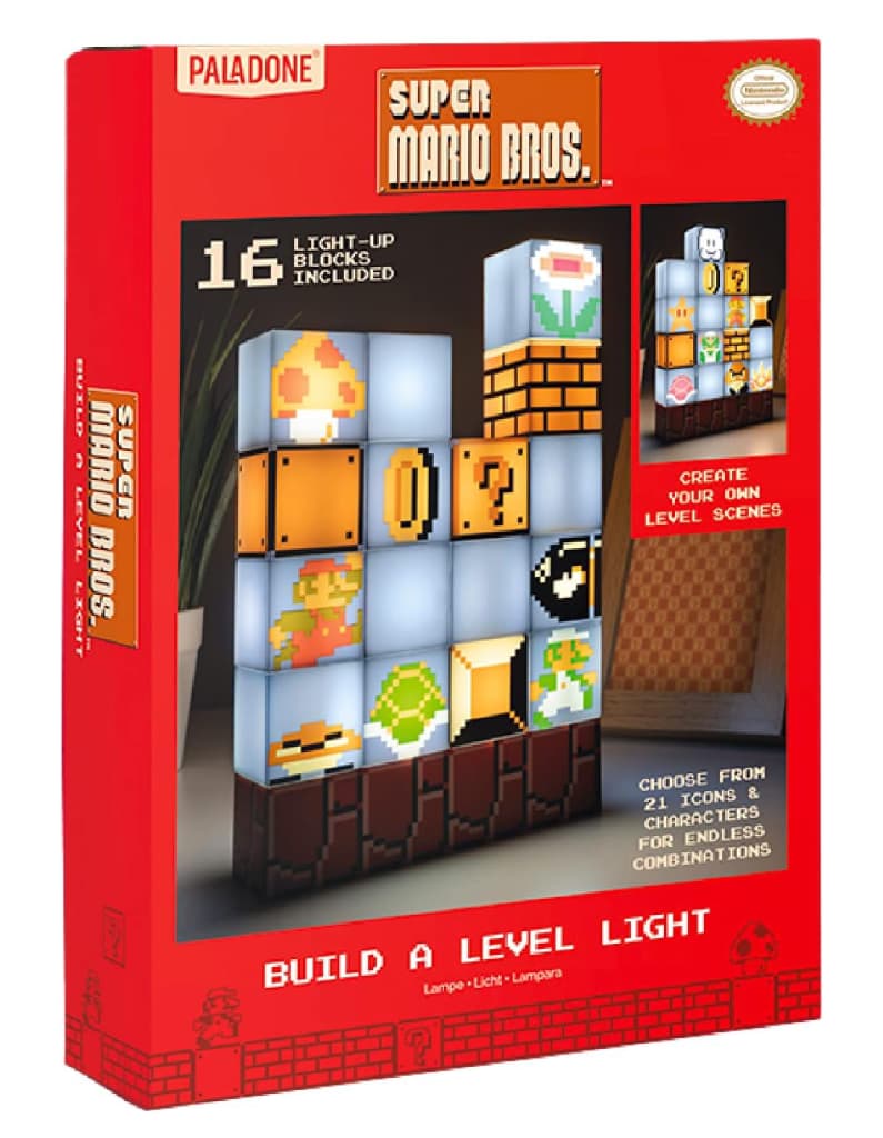 چراغ Super Mario Paladone Bros Build a Level Light لامپ رومیزی 16 تکه پالادون