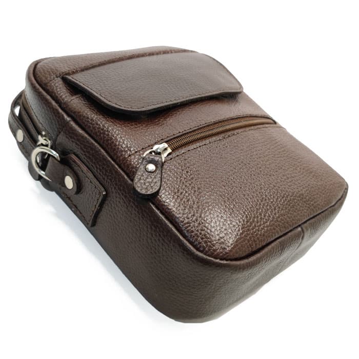 کیف دوشی دسته دار چرم طبیعی PB724 — تصویر ۷
