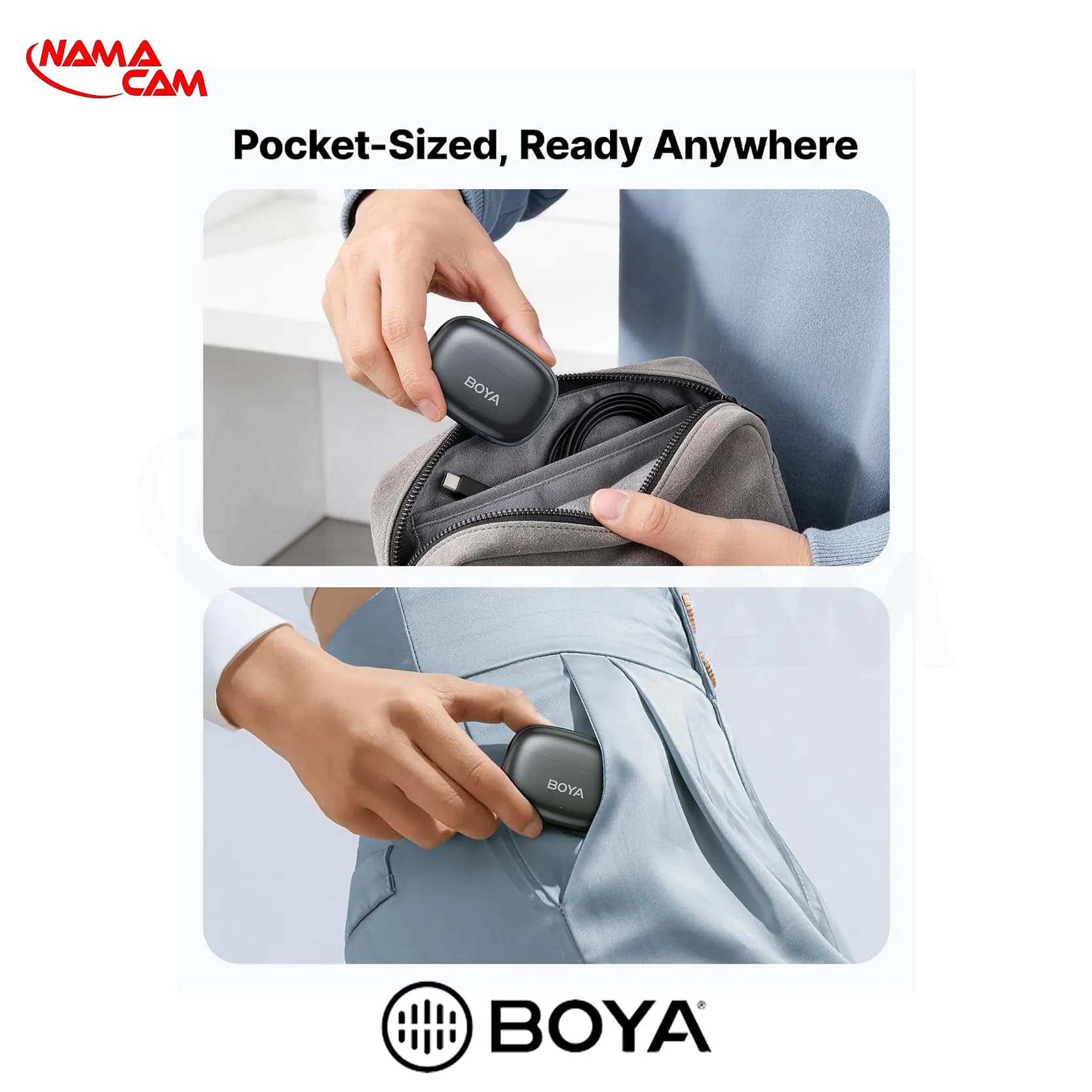 میکروفون بیسیم بویا مینی 2 – 02 – تایپ سی – BOYA mini 2-02 (USB-C) + 2 TX — تصویر ۲