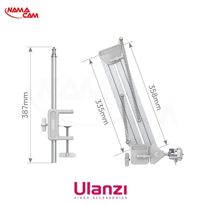 پایه و بازویی نگهدارنده رومیزی اولانزی Ulanzi TH04 برای دوربین، موبایل و نور — تصویر ۳
