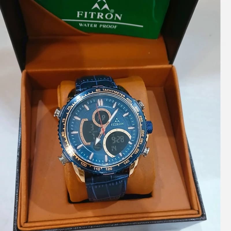 ساعت مردانه فیترون FITRON ژاپن دوزمانه میوتا ژاپن مدل FT-19042M