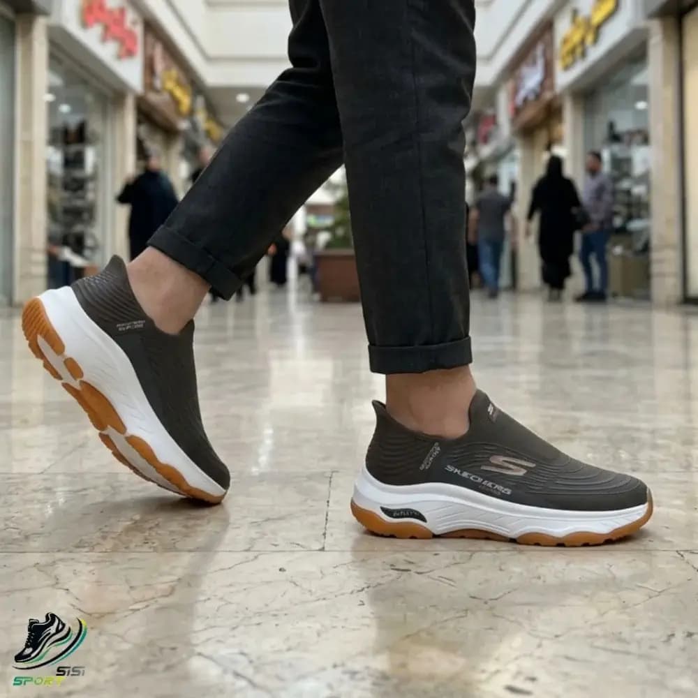 کفش اسکیچرز archfit مردانه شکلاتی — تصویر ۳