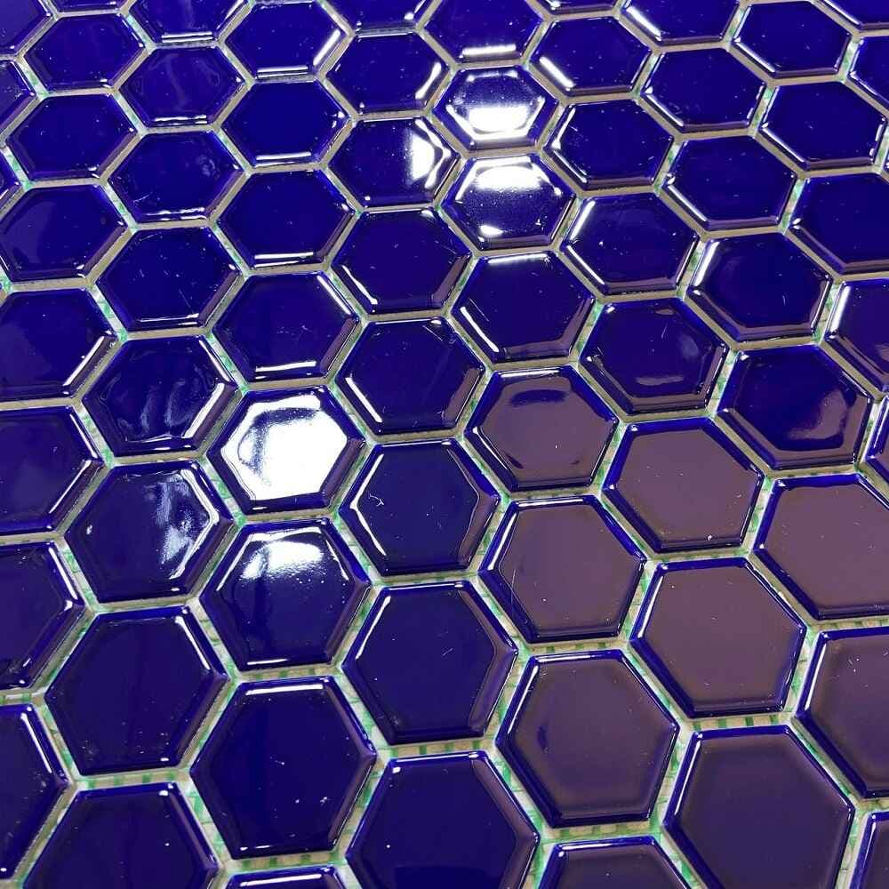 کاشی استخری گلدیس سرمه ای Blue5 شش ضلعی درجه یک — تصویر ۲