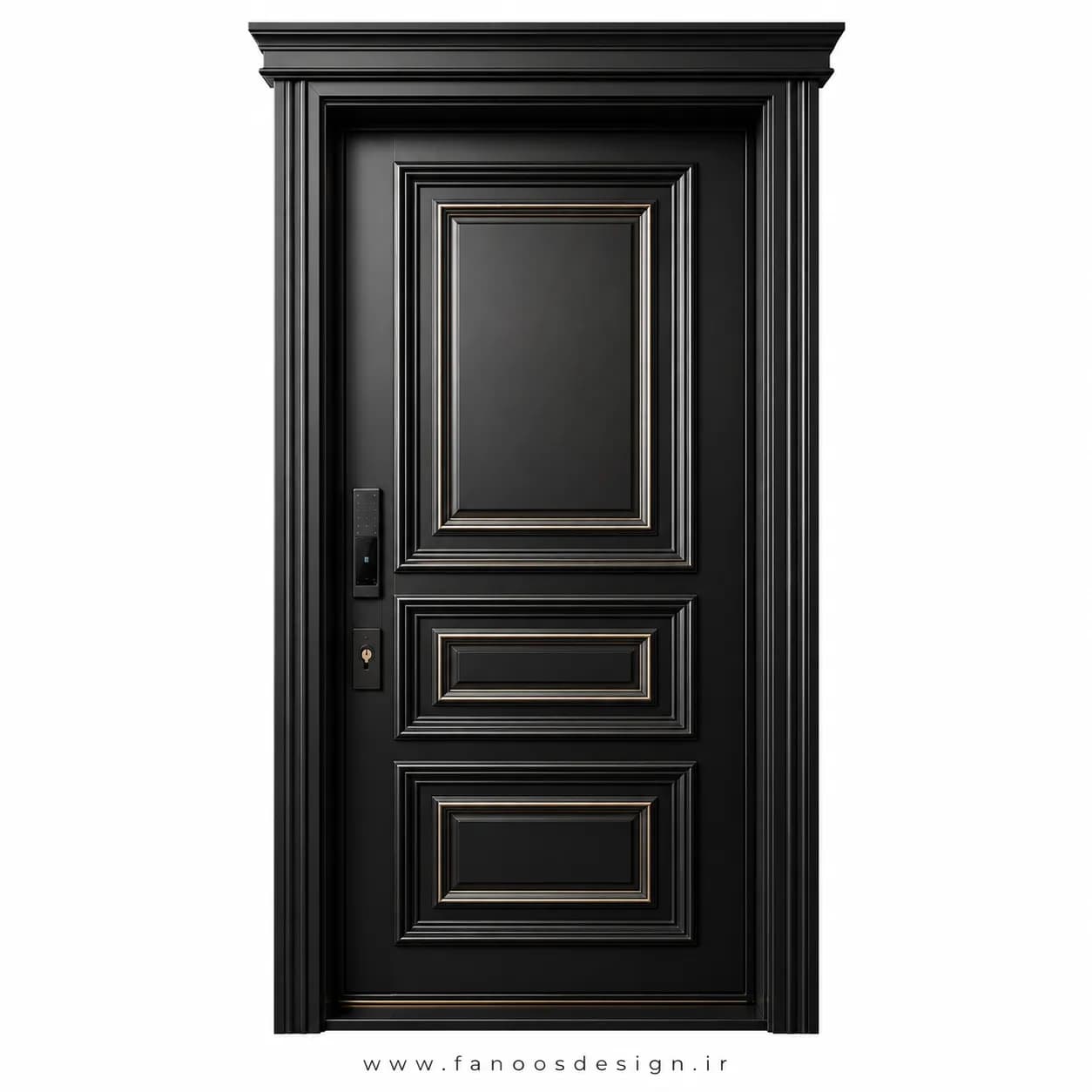 درب ضد سرقت نئوکلاسیک با طراحی لوکس سایز 120*220 کد 30516 — تصویر ۴