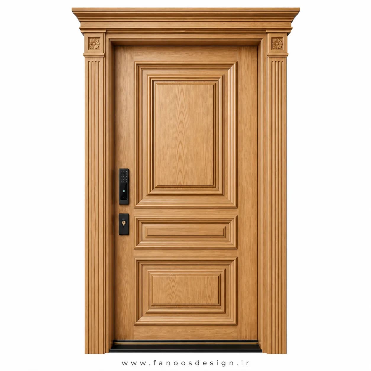درب ضد سرقت نئوکلاسیک با طراحی لوکس سایز 120*220 کد 30516 — تصویر ۳