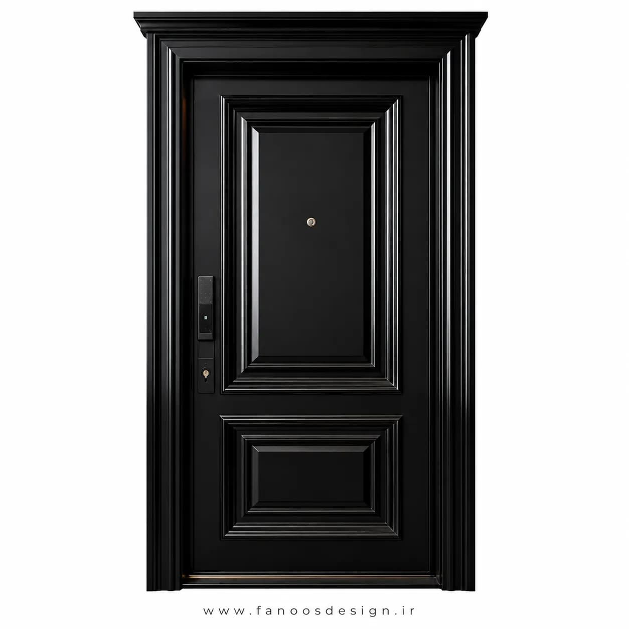 درب ضد سرقت کلاسیک با روکش چوب دو قاب سایز 120*220 کد 30514 — تصویر ۳