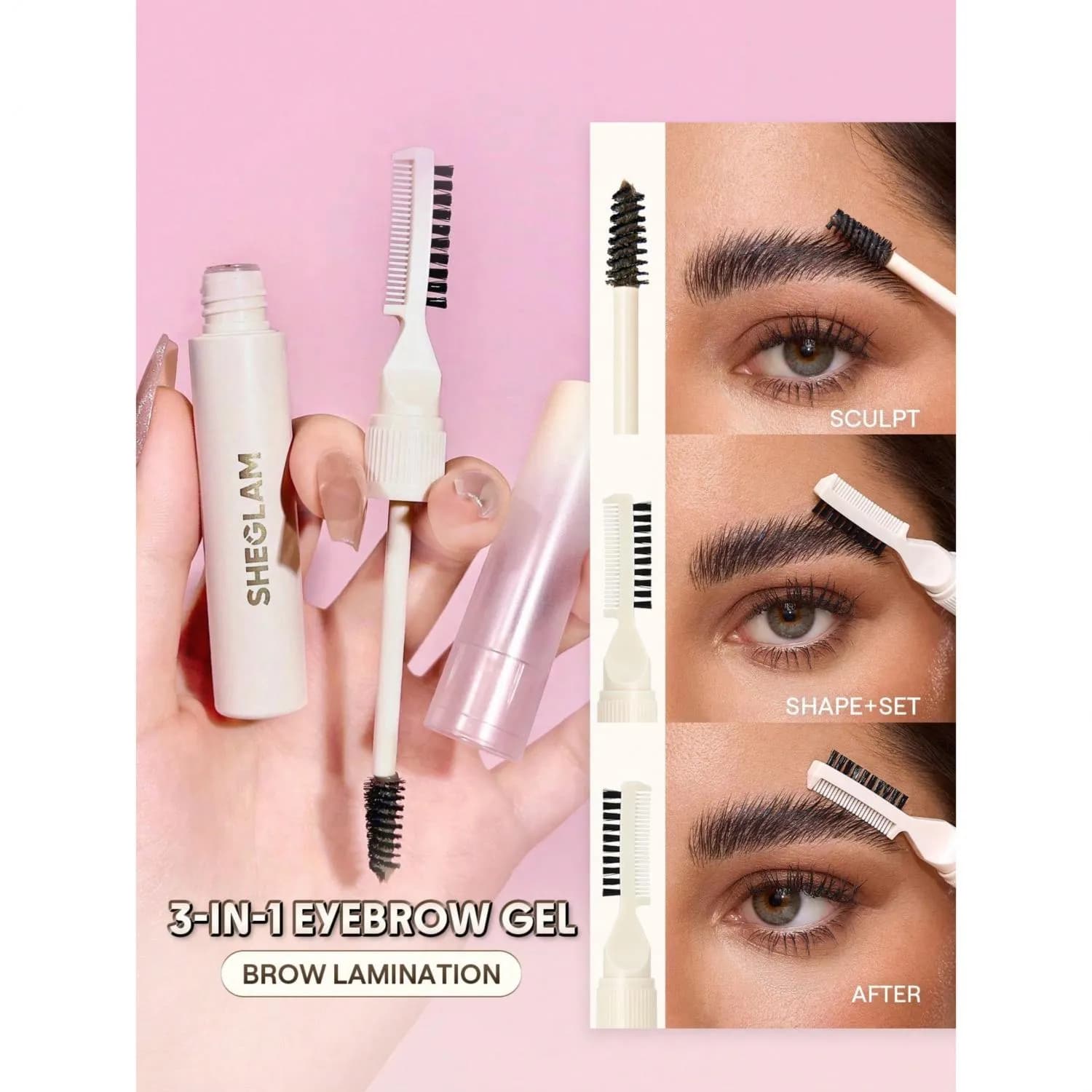 ژل و لمینیت ابرو شیگلم SHEGLAM Save It Laminating Brow Gel — تصویر ۲