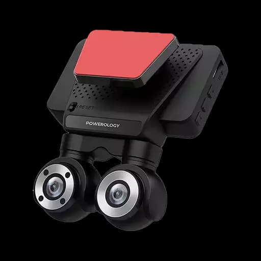 دشکم و دوربین 4k ثبت وقایع خودرو با دو دلنز پاورولوژی مدل p4kcam108