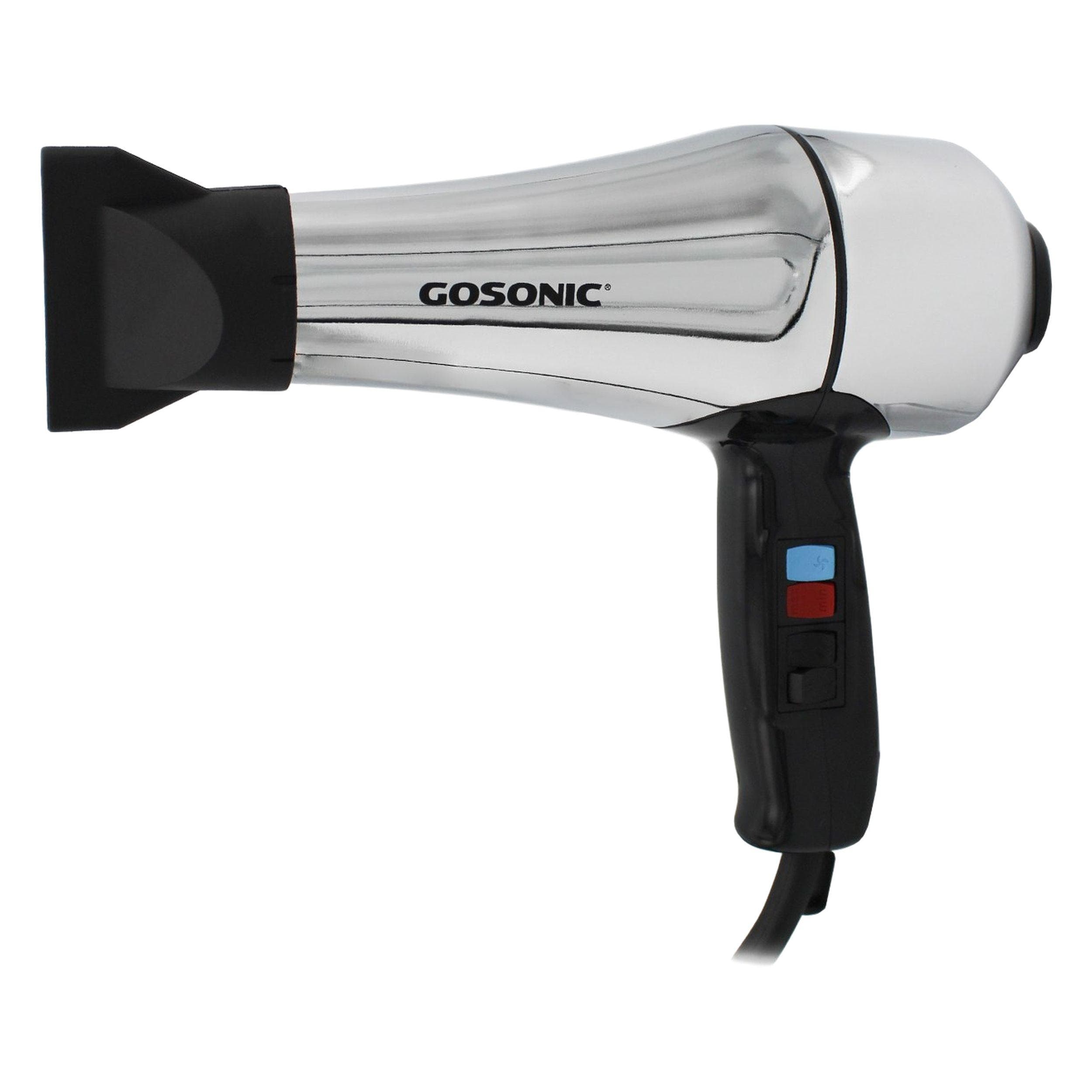 سشوار حرفهای 1800 وات گوسونیک مدل GHD-229، موتور AC، وزن 892 گرم، دارای سری متمرکزکننده پهن با ویژگی حجمدهندگی، با قابلیت فناوری تولید یون، باد سرد — تصویر ۳