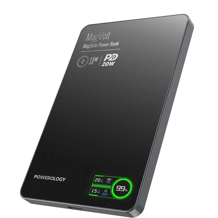 پاور بانک بیسیم 20 وات پاورولوجی مدل Mag volt ظرفیت 10000 میلی آمپر ساعت — تصویر ۶