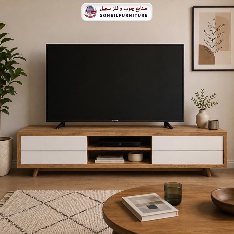 میز تلویزیون 122 جدید سهیل (روکش ضد آب و ضد خش وکیوم)