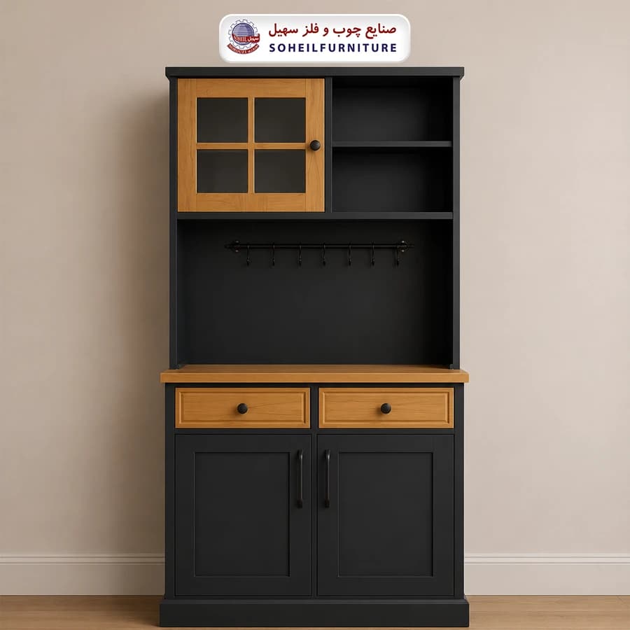 کافی بار چوبی روکش چوب بلوط سهیل کد 157 — تصویر ۳