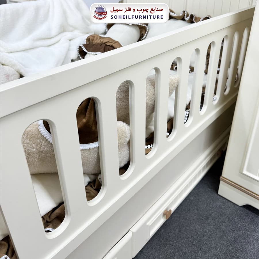 تخت دومنظوره نوزاد پیناد حصیری (قابل تبدیل به نوجوان) — تصویر ۶