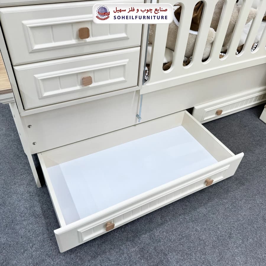 تخت دومنظوره نوزاد پیناد حصیری (قابل تبدیل به نوجوان) — تصویر ۸