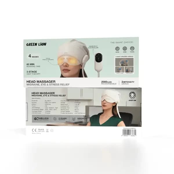 ماساژور سر و چشم گرین لاین مدل Green Lion Head Massager Migraine, Eye & Stress Relief — تصویر ۲