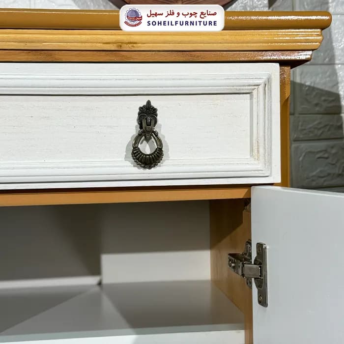 جاکفشی نئو کلاسیک چوب و MDF مدل 139 سهیل (روکش طبیعی چوب بلوط) — تصویر ۷