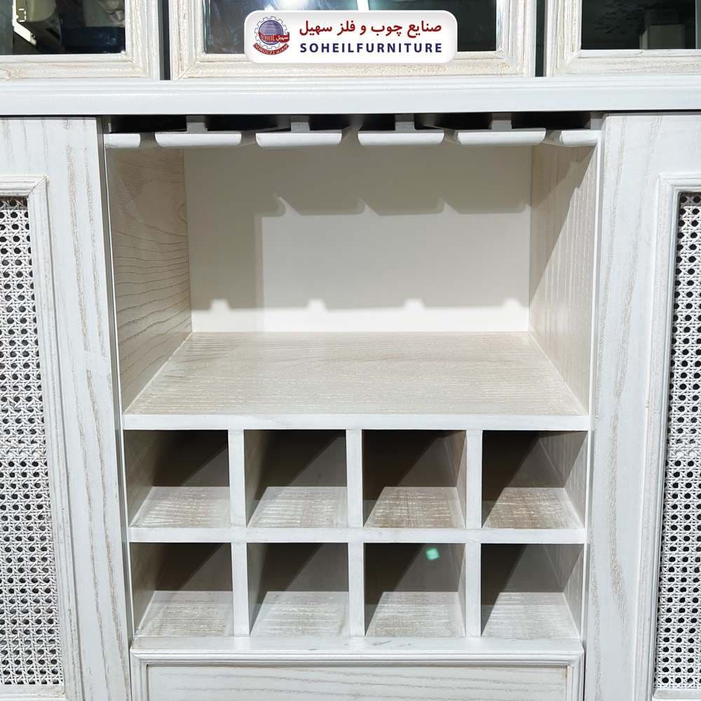 آینه کنسول حصیری چوبی مدرن مدل 142 سهیل(روکش طبیعی چوب بلوط) — تصویر ۶