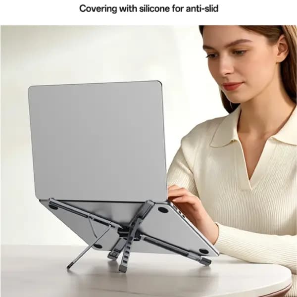 پایه لپتاپ تاشو با قابلیت تنظیم ارتفاع و قابلیت خنک کنندگی یسیدو مدل Yesido LP10 — تصویر ۳