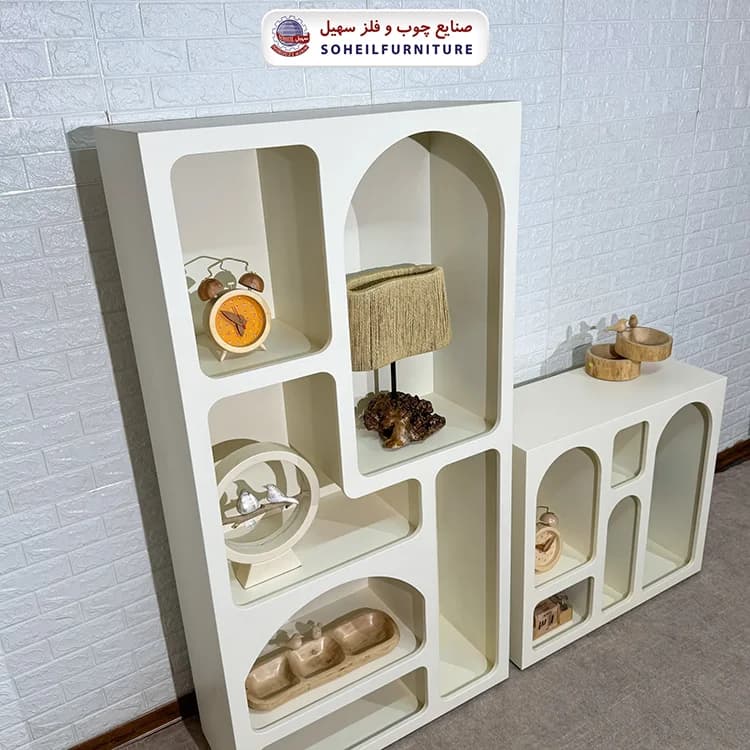میز کنسول مینیمال کرم رنگ سهیل — تصویر ۶