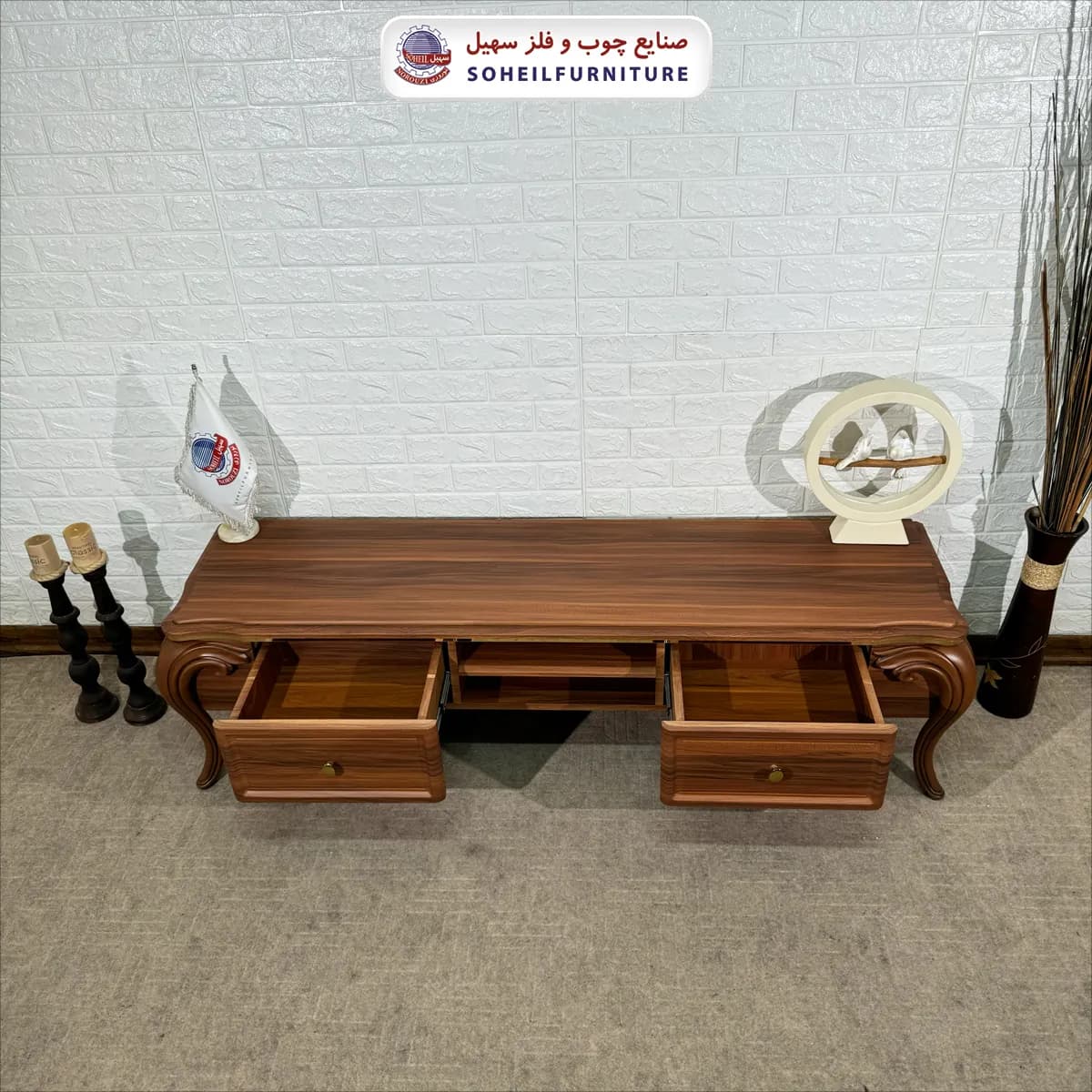 میز تلویزیون 0086 سهیل (روکش وکیوم) — تصویر ۳