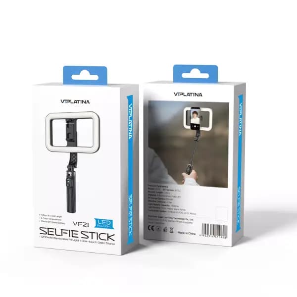 مونوپاد و سهپایه بلوتوثی مجهز به نور لایتباکس وی آی پلاتینا مدل VIPLATINA VF21 — تصویر ۲