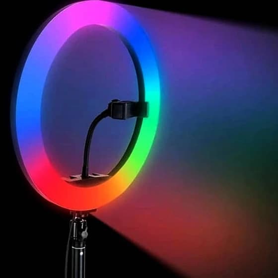رینگ لایت پی نت مدل LJJ-26 RGB سایز ۱۰ اینچ به همراه سه پایه — تصویر ۳
