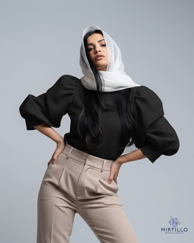 شومیز مجلسی آستین پفی