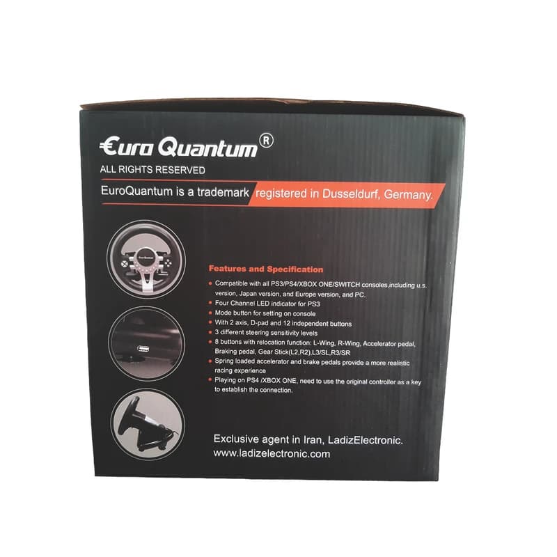 فرمان بازی یورو کوانتم مدل E-Q-RACING WHEEL — تصویر ۵