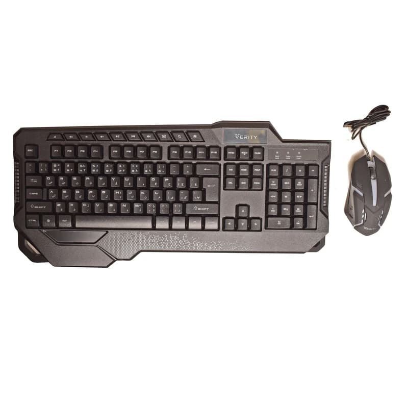 کیبورد و ماوس گیمینگ وریتی مدل V-KB6121GCW، سوییچ ممبران، Full-Size، نورپردازی LED RGB — تصویر ۲
