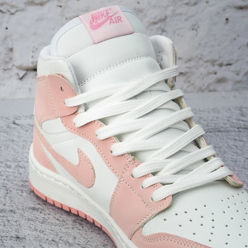 نایک ایر جردن وان ساقدار صورتی (Nike Air Jordan 1 White) کد 2341 — تصویر ۷