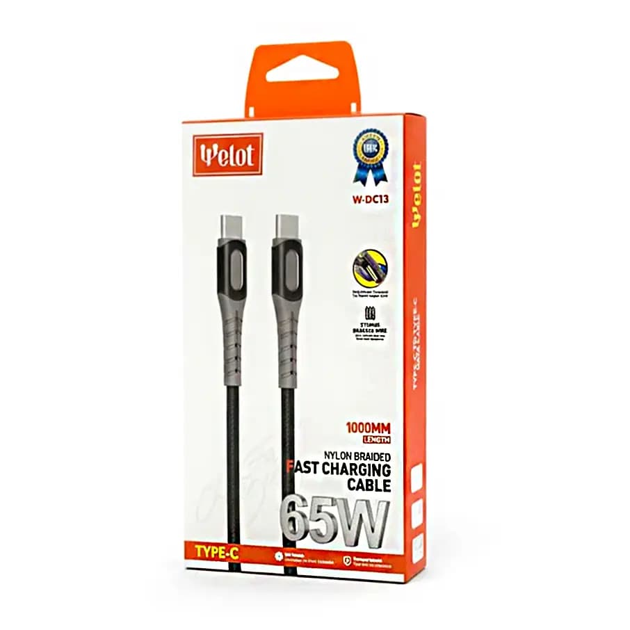 کابل شارژ تایپ سی به تایپ سی ویلوت مدل W-DC13 — تصویر ۲