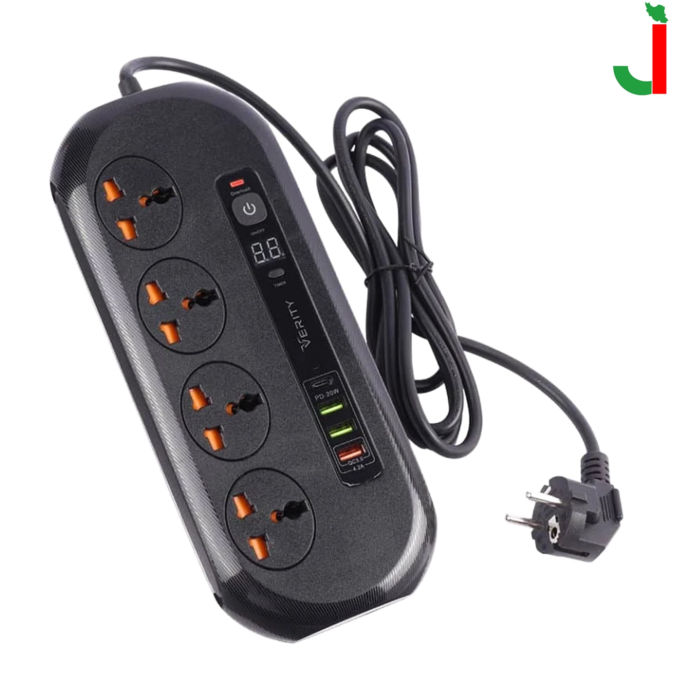 چندراهی برق و شارژر وریتی مدل V-PS3115 — تصویر ۲