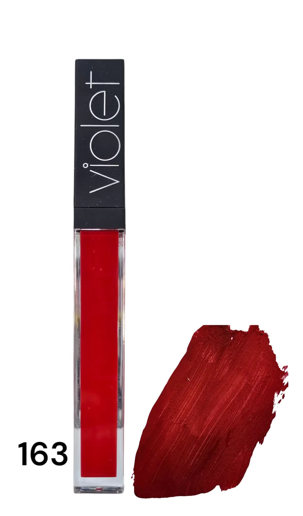 رژ لب مایع مخملی شماره 163 برند ویولت -VIOLET LIP GLOSS 163