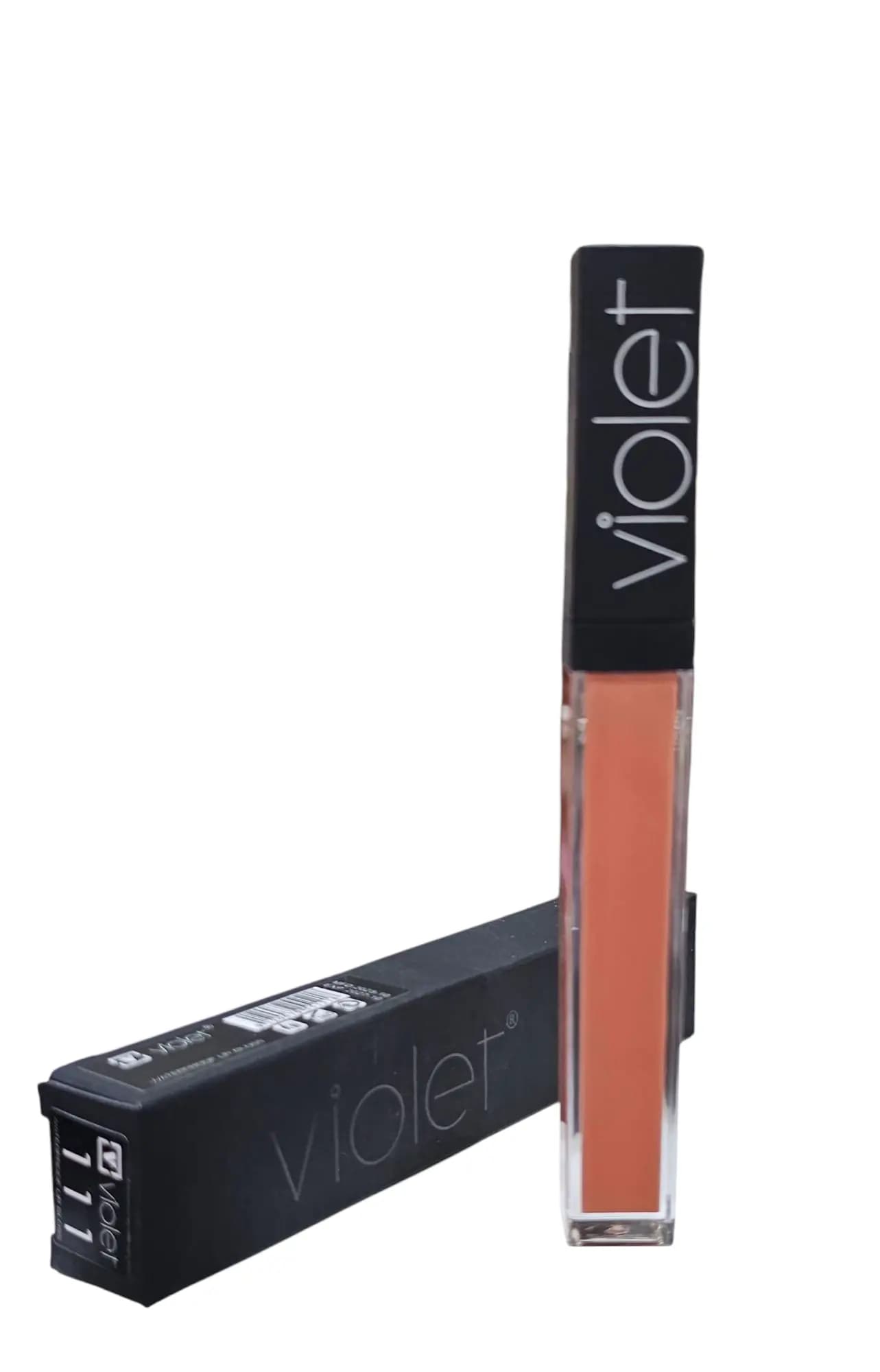 رژ لب مایع مخملی شماره 111 برند ویولت -VIOLET LIP GLOSS 111 — تصویر ۲