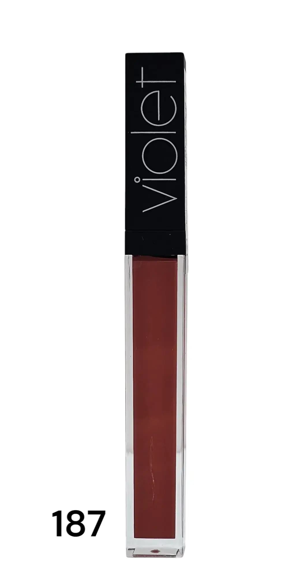 رژ لب مایع برند ویولت شماره 187- LIP GLOSE WATERPROOF VIOLET187 — تصویر ۲