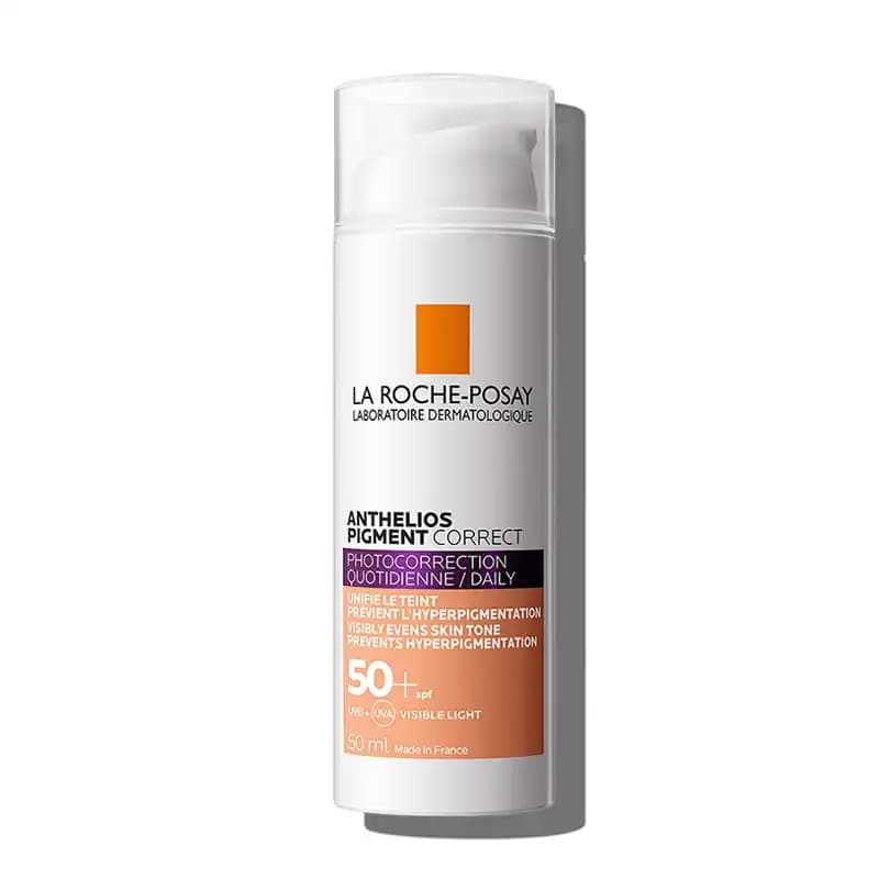 ضد آفتاب رنگی ضدلک و اصلاحکننده رنگ پوست لاروش پوزای، مدل Anthelios Pigment Correct Photocorrection Daily، با SPF 50+ و رنگ بسیار روشن — تصویر ۵