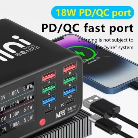 مولتی شارژر 8 پورت فست MaAnt Dianba Mini — تصویر ۲