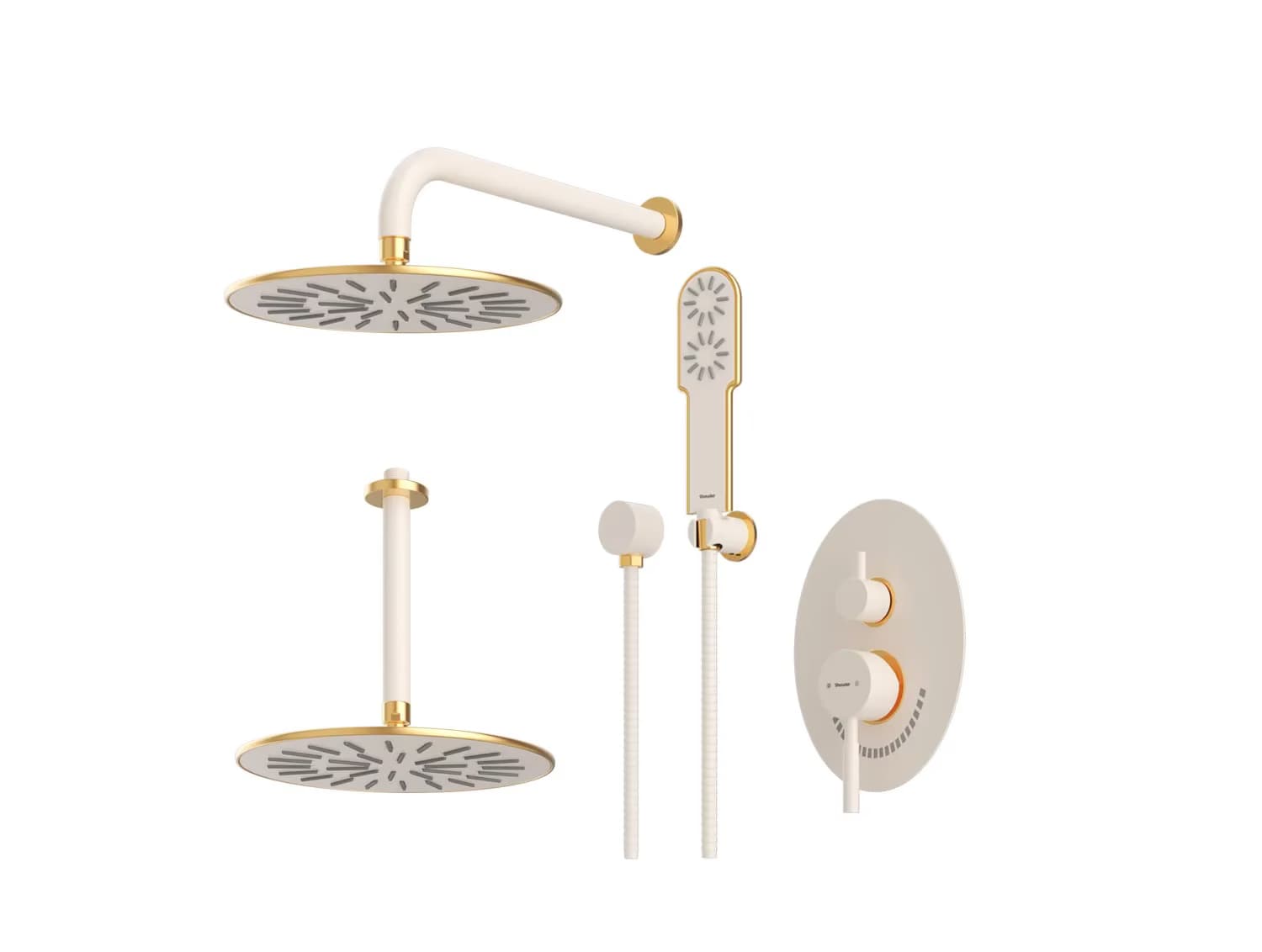 شیر توکار مدل روگن BRASS | شیری طلا | تیپ سه