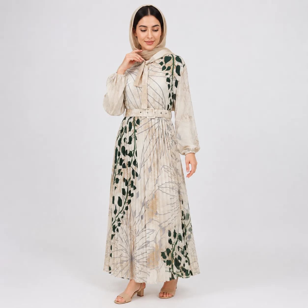 پیراهن ساحلی زنانه دامن پلیسه