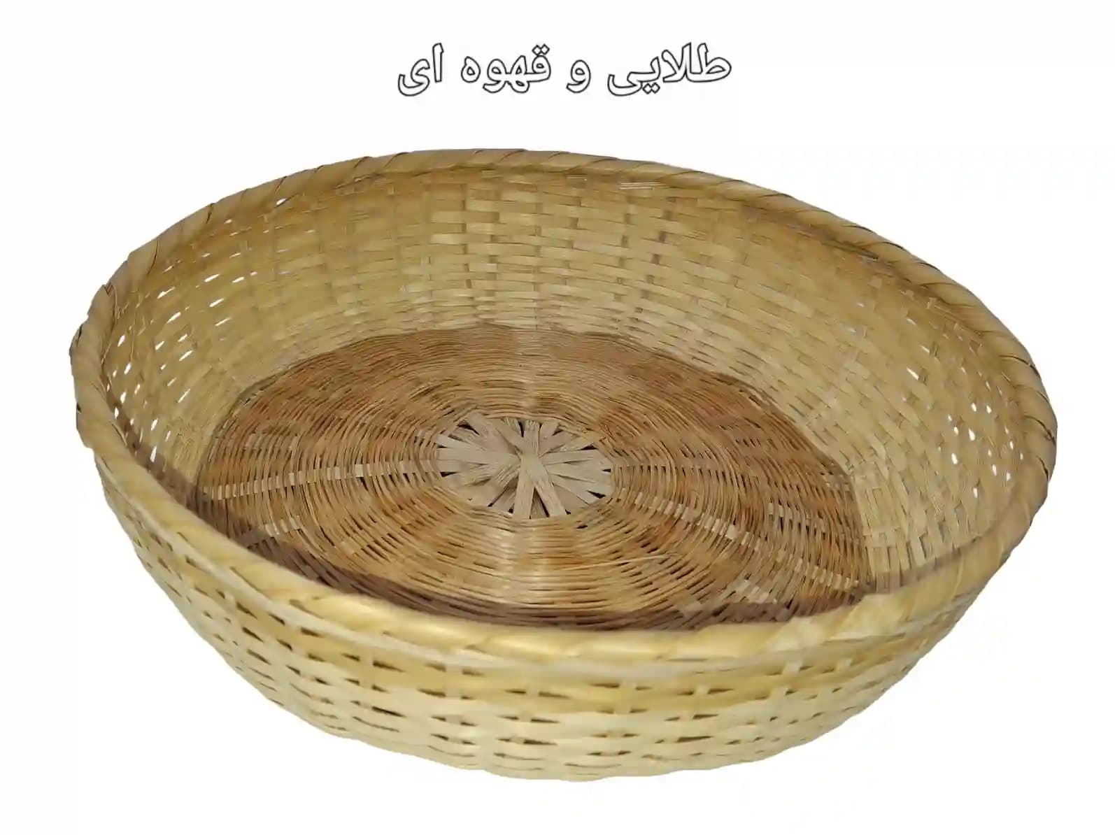 سبد حصیری بامبو بافت زنجیره ای بزرگ کد142 — تصویر ۲
