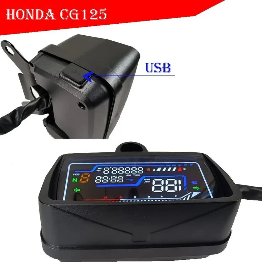 کیلومتر(لیزری) دیجیتال موتور سیکلت هوندا CG125 مدل USB دار — تصویر ۲