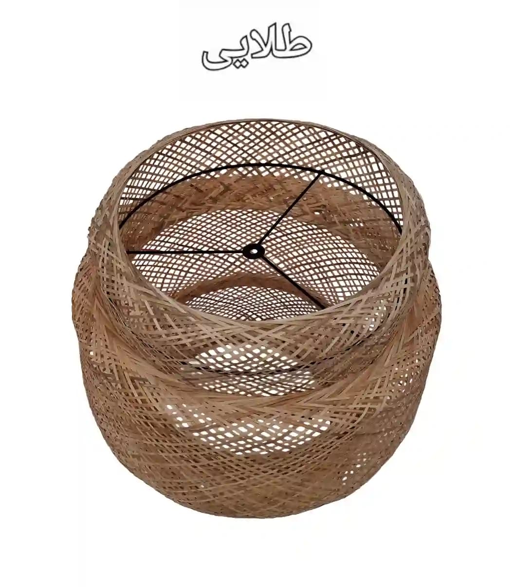 لوستر حصیری بامبو ایکیا بزرگ کد 85 — تصویر ۲