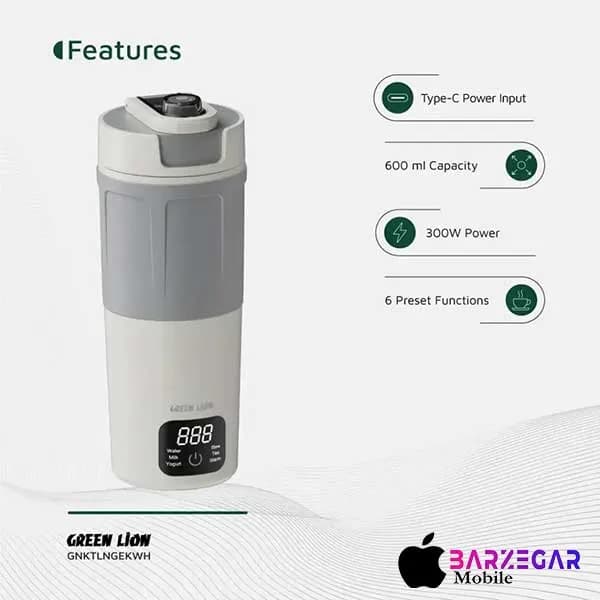 کتری شارژی و برقی مسافرتی گرین لاین Green Lion Kettle & Go Electric GL-EK4 — تصویر ۲