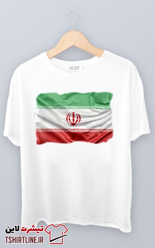 تیشرت اورجینال طرح پرچم ایران flag of Iran | کد 108 — تصویر ۲